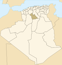 Mappa dell'Algeria evidenziando Provincia di Laghouat