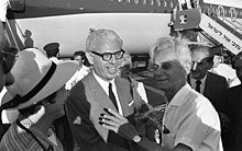 Arthur Goldberg llega a Israel como asesor de los Estados Unidos 1969