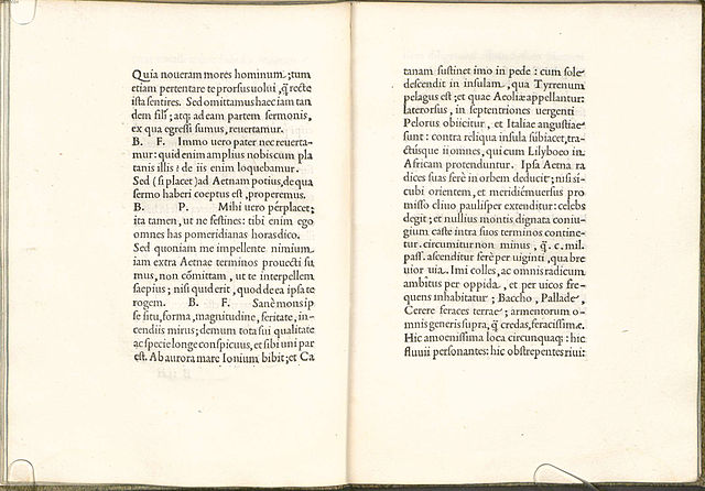 De Aetna, printed by Aldus Manutius