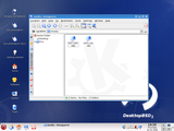 DesktopBSD, con KDE como entorno de escritorio.