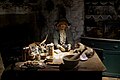 Diorama of a cunning woman inside the Museum of Witchcraft and Magic in Boscastle, Cornwall.