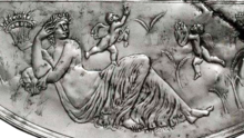 Reclining Terra, the Roman goddess of Mother Earth. Disc of Theodosius (Tellus).png