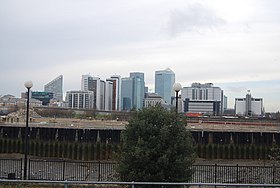 Dockland financial centre, across Bow Creek from Canning Town Station - geograph.org.uk - 1128025.jpg