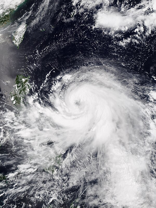 Typhoon Doksuri quickly gaining strength on July 23