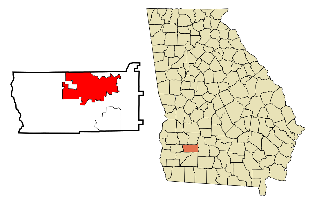 File:Dougherty County Georgia Incorporated and Unincorporated areas Albany Highlighted.svg