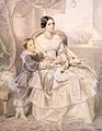 Drawing of Adelaide of Austria with her son the future Umberto I of Italy.jpg