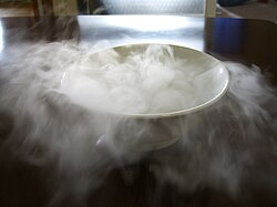 Sublimation of dry ice DryIceSublimation.JPG