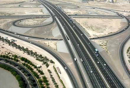 E 311, one of major roads in the UAE.