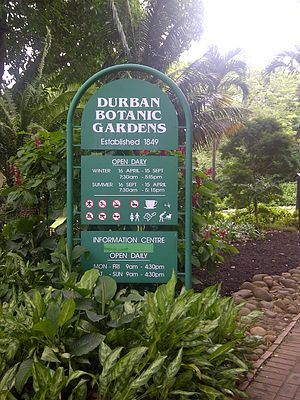 Durban Botanic Gardens Information Board