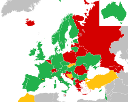 מפת המדינות המשתתפות