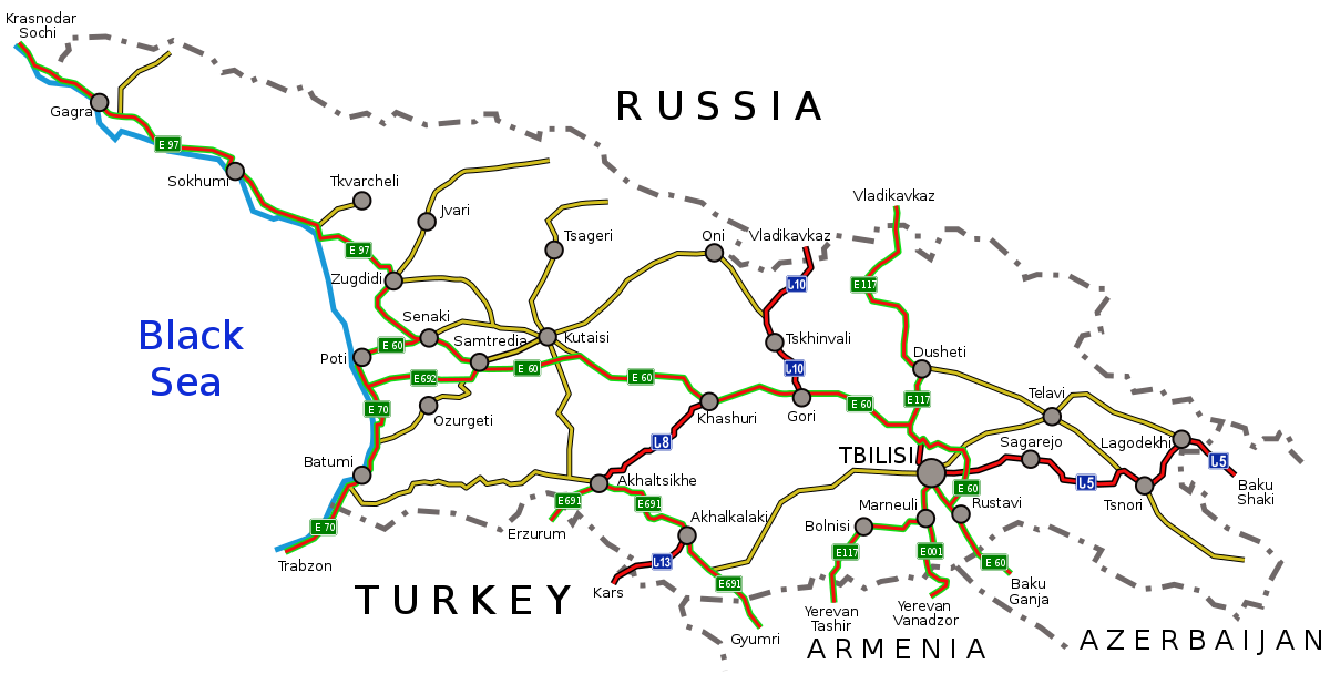 National roads of Georgia