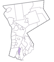 Location of town in Westchester County