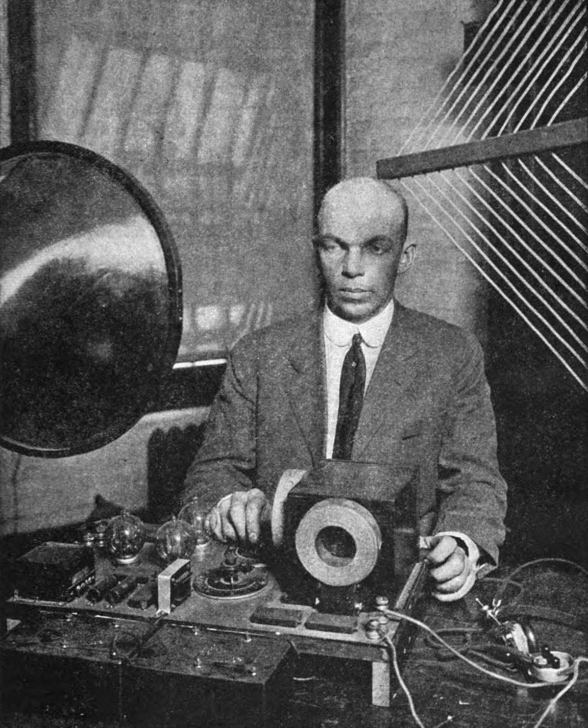 Edwin Armstrong presenting the super-regenerative receiver in June 1922. Source: Wikipedia