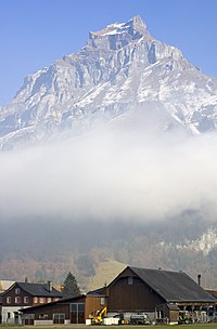 Vue du sommet de Hahnen (2602m) depuis Engelberg (Obwald).