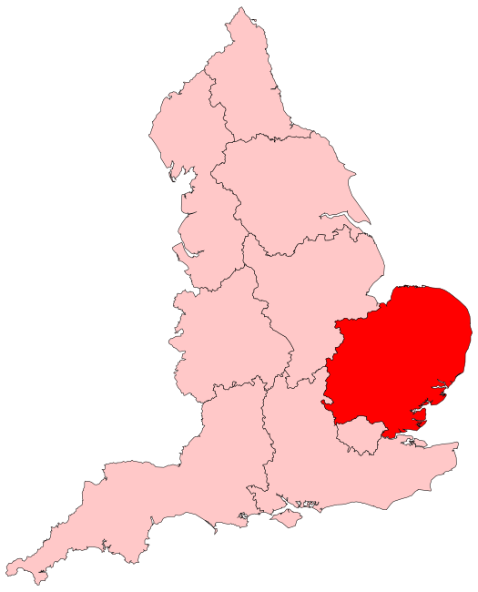 Region Anglie - Východní Anglie. Svg