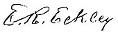 signature d'Ephraim R. Eckley