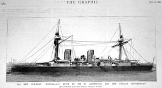 Chilean cruiser <i>Esmeralda</i> (1883) Protected cruiser