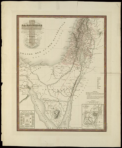 File:Eugène Andriveau-Goujon, Carte de la Palestine et de l'Arabie Pétrée pour l'intelligence de l'histoire des Hebreux depuis leur sortie d'Egypte Jusqu'a l'avénement du Messie (FL199985164 2368286).jpg