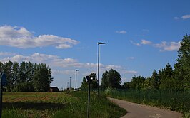 Fietssnelweg F417 op de grens van Oosterzele en Zottegem