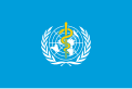 Flagge der Weltgesundheitsorganisation (WHO)