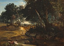 Forêt de Fontainebleau, Jean-Baptiste Camille Corot, 1830, National Gallery of Art, Washington D.C., États-Unis.