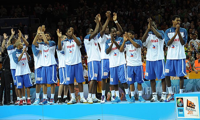 France national team after winning silver medals at the EuroBasket 2011