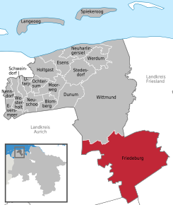 Poziția localității Friedeburg