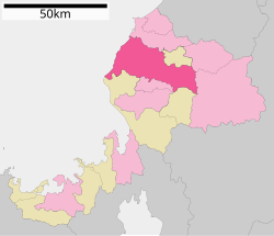 Lokasi Fukui di Prefektur Fukui