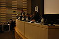 Vue générale de la tribune et de "l'équipe technique WMFr" en arrière plan General view on the podium with the "WMFR tech staff" in the background