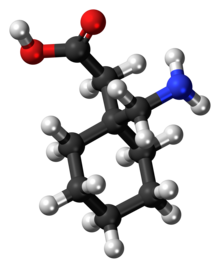 Gabapentin molecule ball.png