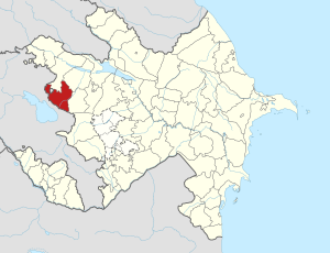 Peta Azerbaijan bagi Gadabay rayon