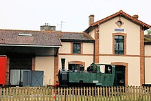 Stoomlocomotief in station Gouarec