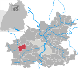 Läget för Gemmingen i Landkreis Heilbronn