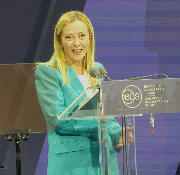 File:Giorgia Meloni addressing Budapest Demographic Summit 2023 (2).jpg