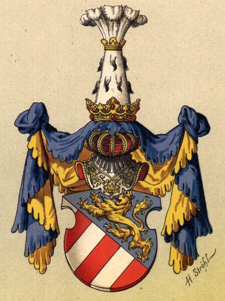 Görz coat of arms, as drawn by Hugo Gerard Ströhl, 1890