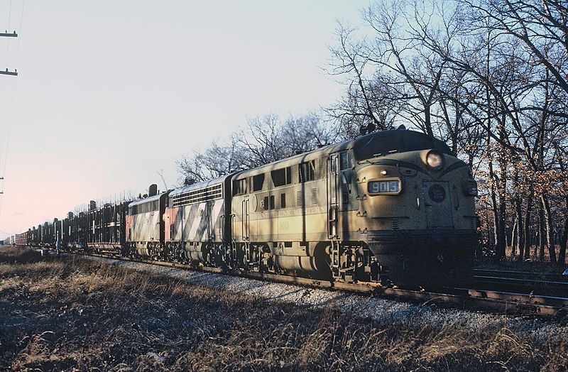 File:Grand Trunk Western 9013 (F3A) easy of Griffith, IN on November 26, 1965 (22483454121).jpg