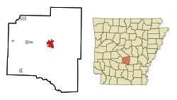 Location in Grant County and the state of آرکانزاس