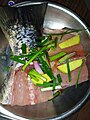 HK food ingredient 大魚 Hypophthalmichthys nobilis 魚尾 seafood fish tail streaming April 2020 Red7 01.jpg