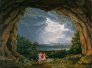 Aeneas und Dido flüchten vor dem Unwetter in eine Grotte (1804) copyright holder / Rechteinhaber: Landesmuseum Hannover