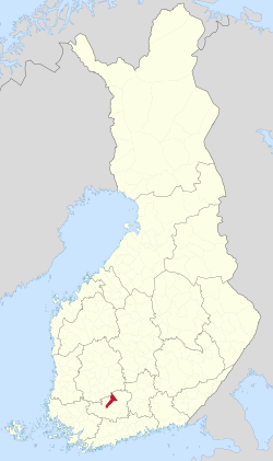 Umístění Hattula ve Finsku