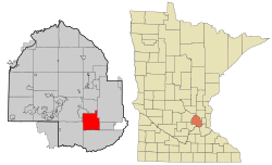 Localização de Edina no condado de Hennepin, Minnesota