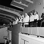 E pareha real na e recepcion na Wilhelmina Stadion na Oranjestad, Aruba