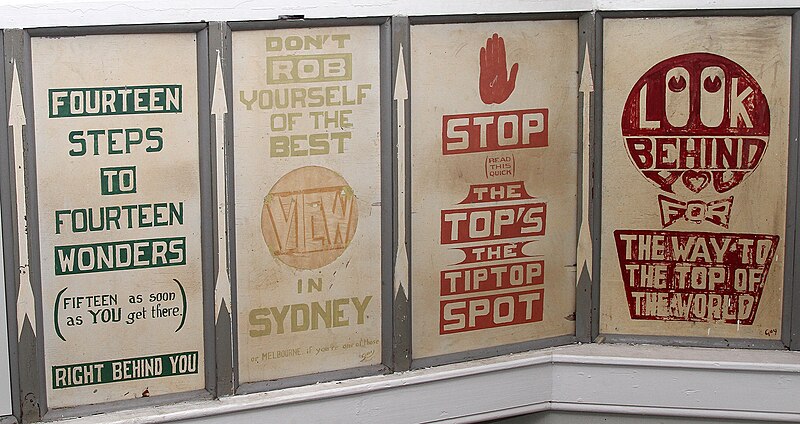 File:Historic Tourist Signs for Sydney Harbour Bridge, jjron, 02.12.2010.jpg