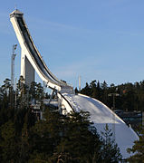 Old Holmenkollen Ski Jump, Oslo by Frode Rinnan (1952-2007)