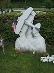 Airplane gravestone Hope Cemetery, Barre