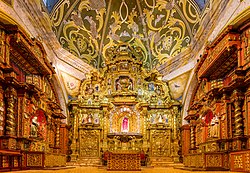 View of the chapel of la Virgen del Rosario from the altar. Iglesia de Santo Domingo, Quito, Ecuador, 2015-07-22, DD 202-204 HDR.JPG