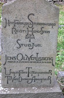 In memoriam jens Oliver Lisberg, famjin, Färsaaret.JPG