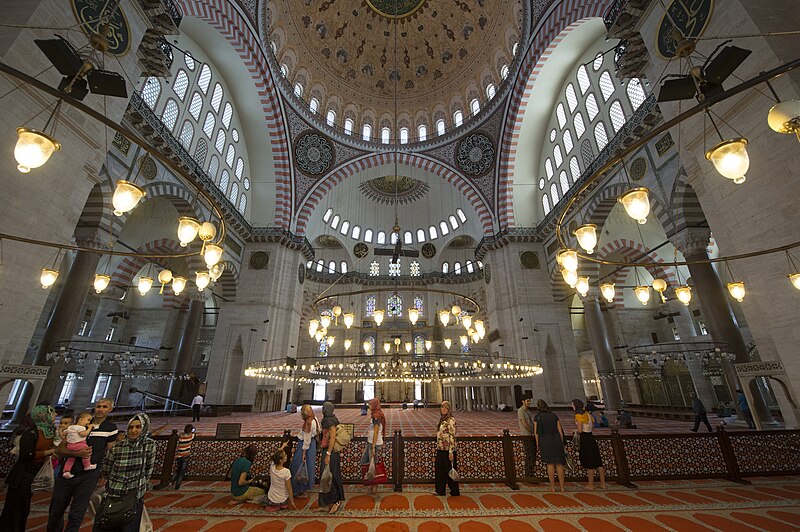 File:Istanbul Suleymaniye Mosque Interior 2015 1312.jpg