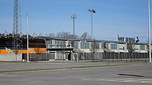 Die Südseite der Arena im April 2020