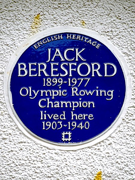 File:JACK BERESFORD 1899-1977 Olympic Rowing Champion lived here 1903-1940.jpg